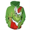 Erkek Hoodies Noel Harajuku Erkekler için büyük boy 3d baskı sonbahar sweatshirt hip hop trend y2k giyim kadın kazak