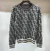 Autumn Womens sweaters designer pullover Round neck striped Letter High End Jacquard Cardigan knitting Sweaters Coats Fendi S M L XL