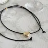 Collier ras du cou Harajuku en alliage pour femmes, pendentif en forme de cœur Simple, chaîne fine, bijoux coréens, cadeau
