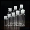 Bouteilles d'emballage en gros 5 ml 10 ml 20 ml 30 ml 50 ml 60 ml 80 ml 100 ml 120 ml en plastique transparent pour animaux de compagnie bouteille vide lotion de voyage liquide Di Otykr