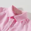 Kids Shirts Kid Girls Blouse Spring Autumn Stripe Long Sleeve Cotton Turn down Collar Baby Boys Toddler Tops Children s Clothing Pink 230906