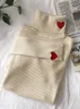 Kobiety Swetery 2023 Kobiety Kobiety sweter żebrowane pulovers haft haft haftowe jesień zima podstawowe dopasowanie miękkie ciepłe topy 230906