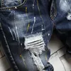 Jeans pour hommes 2023 Arrivées Summer Shorts peints Lavage Vintgae Cargo Denim Mode Hip Hop Coton Trou déchiré
