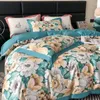 Sängkläder sätter fyrdelar bomulls avancerade geometriska mönstertrycksark täcke täcker europeisk stil vid kant hörn matchande dubbel