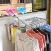 Cintres réglables en acier inoxydable, étagère de séchage de balcon, étagère à chaussures, fenêtre pliante, couches, linge, sèche-linge, rangement de serviettes