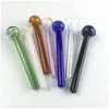 Other Home Garden Oil Burner Glass Pipes 10Cm Colorf Pyrex Pipe For Smoking Hand With 7 Color Purple Bubbler Drop Delivery Dhraj