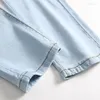 Jeans pour hommes Hip-hop Tide Marque Rétro Casual Denim Trou Ruiné Fleur Imprimé Pantalon Déchiré Pantalon Jeunes Grande Taille