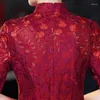 Etnik Giyim Yourqipao Anne Düğün Cheongsam Elbise Plus Boyut Gelin Partisi Kadınlar Hanfu Etek Gelin Konuk Akşam Balo Elbiseleri