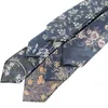 Mens Slim Ties Silk Set For Men Fashionable Classic Flower British Style Polyester Yarn-Dyed 6 Cm stort huvud Personligt trendigt slipsbröllop