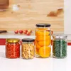 Glass Jar with Lid Canning Jar for Pickling Food Storage Drinking Spices Salads for Kitchen Food with Metal Lid