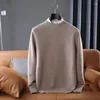 Men's Sweaters Thick High Luxury Blouse Round Neck Solid Sweater Wool Autumn/Winter Pullover Cold Resistant Clothing