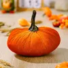 Festive Fall Pumpkin Decor Harvest Fabric Artificial Pumpkins Halloween Thanksgiving Farmhouse Tabletop Decorations 906