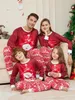 Weihnachten Schneemann Print Pyjamas Weihnachten passende Pyjamas Set Home Kleidung Mutter Tochter Vater Sohn Strampler Nachtwäsche Outfit