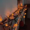 Decorazione per feste LED Willow Vine Halloween con timer 8 modalità Ghirlanda di rami a batteria impermeabile per camino domestico camera da letto