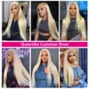 Lace Wigs Bundel rambut manusia pirang 30 32 inci 613 bundel lurus ekstensi jalinan Remy Brasil untuk wanita dapat dicelup 230905