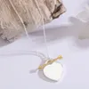 S925 Silver Love Heart Designer Netclace Netclace Jewelry for Women Ol Elegant Charm Arrow Link Chain Stoker Belaces