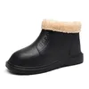 Stiefel Winter Männer Wasserdicht Casual Schnee Slip Auf Flache Heels Baumwolle Gepolsterte Schuhe Männlich Warme Plus Größe männer Dicken plüsch Ankle Botas