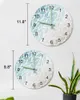 Wall Clocks Abstract Summer Beach Texture Luminous Pointer Clock Home Ornaments Round Silent Living Room Office Decor