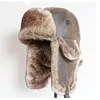 Berretti invernali Bomber Cappelli Uomo Donna Uomo Caldo antivento Colbacco con paraorecchie per le donne Pu Pelle Pelliccia Russo Trapper Cappello con paraorecchie