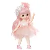 Bonecas 22,5 cm Princesa Brinquedos para Meninas BJD Móvel Joint Presente de Aniversário Houseplay Adorável Criança Lindo Vestido Rosa Contos de Fadas 230906