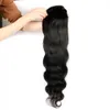 Lace Wigs Rambut Manusia Kuncir Serut Panjang Gelombang Tubuh Klip Peru Ekstensi Di Remy Hitam Alami 2 Sisir Kuda Poni Tahan Panas 230905