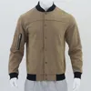 Vestes pour hommes Hommes Automne Hiver Baseball Manteau Col Montant À Manches Longues Couleur Solide Simple Boutonnage Élastique Doux Chaud Veste Décontractée