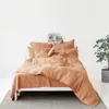 Conjuntos de cama 100 Pure Linen Bed Twin Queen King Size Set Duvet Cover Nordic Double para Home Comfort 230906