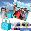 Sacs de rangement Big Szie Caoutchouc Beach Eva avec trou imperméable à l'eau Sable Durable Sac fourre-tout ouvert pour les sports de piscine en plein air 48x34x25 Drop Dhxwu