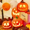 Andra evenemangsfest levererar bärbara pumpa lampa halloween lysande liten nattljus halloween jack-o-lykta pumpa lykta ornament hem dekorationer 230905