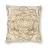 Oreiller personnalisé Mandala fleur de vie en couverture de Lotus, décoration de la maison, géométrie sacrée pour le salon