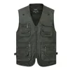 Gilet da uomo L-7XL Gilet da uomo multitasche in cotone di grandi dimensioni casual con molte giacche senza maniche da 16 tasche Gilet da esterno maschile