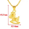 Chains Gold Small Horse Necklaces For Women Girls Children Kids Cartoon Jewelry Accessories Animal Pendant Choker