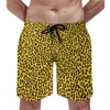 Men's Shorts Summer Board Purple Spotted Leopard Running Surf Animal Print Graphic Short Pants Vintage Quick Dry Beach Trunks