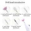 Nail Manicure Set Mini Electric Drill Kit Pedicure Slipning Polering Konst Slipfil Pen Designverktyg Maskin 230906