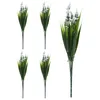 Decorative Flowers 5 Pcs Green Grass Home Decor Lavender Artificial Stem Bouquet Plastic Plants