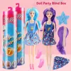 Dolls Boneka kejutan Baru Boneka Basah Air Mainan Kotak Buta Pakaian Berubah Warna Rumah Bermain Anak Perempuan 3 6 Tahun 230905