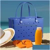 Borse portaoggetti Big Szie Rubber Beach Eva con foro Borsa tote impermeabile resistente alla sabbia resistente e aperta per gli sport in piscina all'aperto 48X34X25 Drop Dhxwu