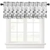 Curtain Black Ocean Starfish Conch Seahorse Anchor Short Curtains Kitchen Cafe Wine Cabinet Wardrobe Window Small Home Decor