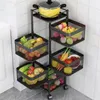 Other Kitchen Storage Organization Shelves Fruit Rotating Rack Trolley For Organizer 230906