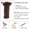 Human Hair Bułki Sambraid Dreadlock Wydłużenia dla kobiet/mężczyzn 15 cm ręcznie robione syntetyczne reggae Plejanie włosów do modowego stylu hip-hopowego szydełka Locs 230906