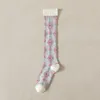 Chaussettes d'été Ultra-fines en soie pour femmes, 1 paire, genou fin, Long, Transparent, doux, mignon, jambe en maille de cristal de verre