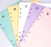 Party Favor 40 Sheets 5 Colors A6 Loose Leaf Notebook Refill Spiral Binder Inside Page Inner Filler Papers School Office Supplies Gift SN920