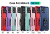 Motorola G Stylus için Cep Telefon Kılıfları 4G 5G Kenar artı G Saf Play Power G 5G Yumuşak TPU Sabit PC 2 1 Arada Tasarım Ağır Dergisi Şok geçirmez Arka Kapak Halka Tutucu Kickstand