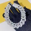 Arrival Stock Ready to Ship Hip Hop 23mm Solid 3d Side Iced Cuban Link Bracelet with Moissanite Diamond