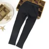 Hosen Mädchen Winter Warme Leggings Pu Verdickte Leder Hosen Slim Fit Alle spiel Teenager Schwarz Mode Kinder s Kleidung 230906