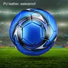 Balls PU Leather Machinestitched Football Ball Adults Match Soccer Balls Waterproof Size 5 Practicing Sports Accessories 230906