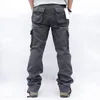 Männer Hosen Große Größe Overalls Lose Gerade Taktische Hosen Multi-Pocket Casual Baumwolle Armee