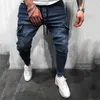 Männer Jeans Für Männer Herbst Tasche Kordelzug Taille Kleine Füße Schlank Mode Lässig Denim Hosen Mann Streetwear Hosen