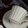 Tazze Piattini Tazza da caffè e piattino di lusso vintage Set Colazione minimalista in ceramica Tazze Platillo De Taza di alta qualità