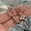 3 Colors Gold Silver and Rose Gold Personality Asymmetric Pendant Earring Shiny Non-Fading Dangle & Chandelier Earrings birthday Party Jewelry Gifts HLVE7 --23